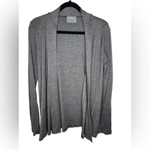 Michael Stars Draped Cardigan One Size Heathered Black/Silver